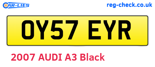 OY57EYR are the vehicle registration plates.