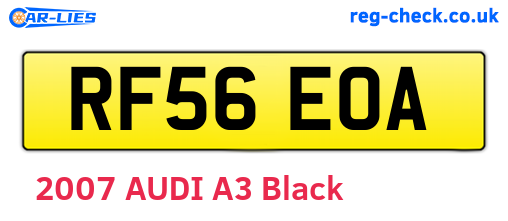 RF56EOA are the vehicle registration plates.