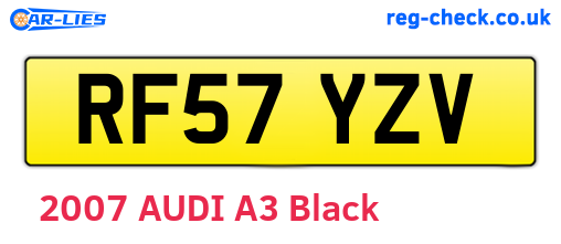 RF57YZV are the vehicle registration plates.