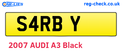 S4RBY are the vehicle registration plates.