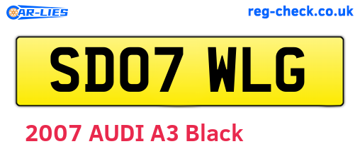 SD07WLG are the vehicle registration plates.