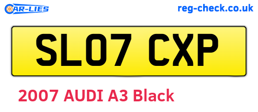 SL07CXP are the vehicle registration plates.