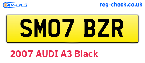 SM07BZR are the vehicle registration plates.