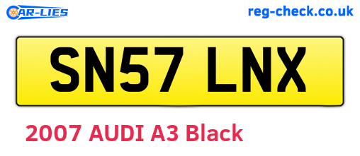 SN57LNX are the vehicle registration plates.