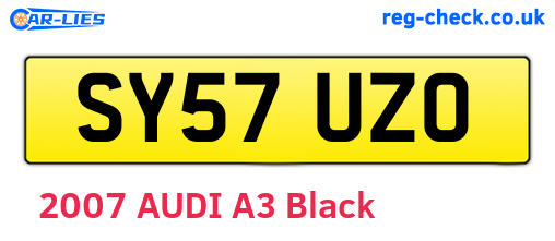 SY57UZO are the vehicle registration plates.