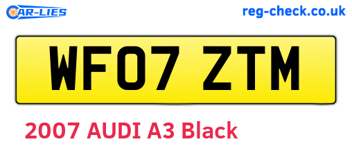 WF07ZTM are the vehicle registration plates.