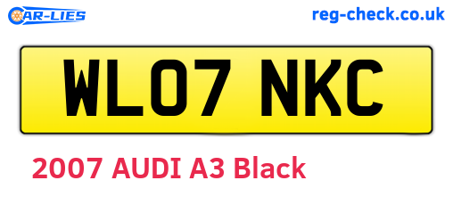 WL07NKC are the vehicle registration plates.