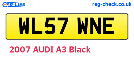 WL57WNE are the vehicle registration plates.