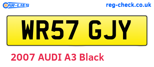 WR57GJY are the vehicle registration plates.