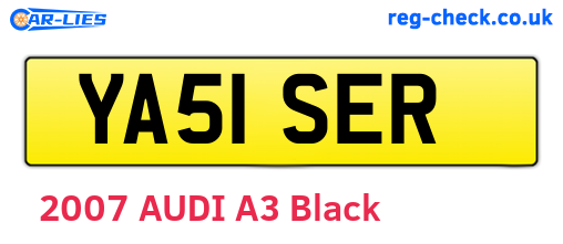 YA51SER are the vehicle registration plates.
