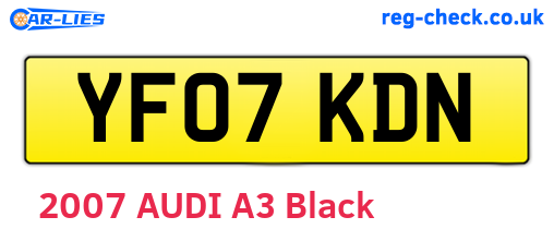 YF07KDN are the vehicle registration plates.