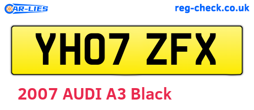 YH07ZFX are the vehicle registration plates.