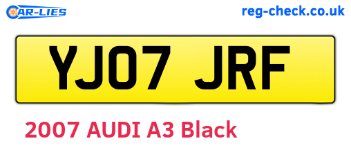 YJ07JRF are the vehicle registration plates.