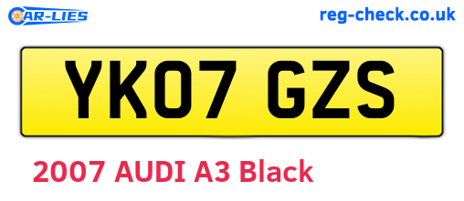 YK07GZS are the vehicle registration plates.