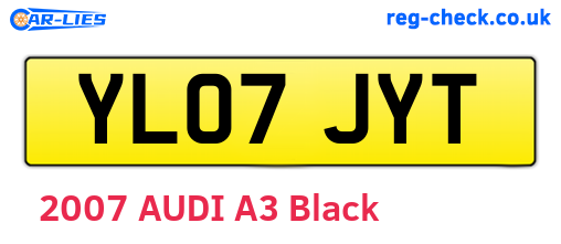 YL07JYT are the vehicle registration plates.