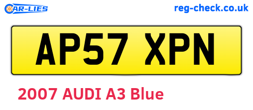 AP57XPN are the vehicle registration plates.