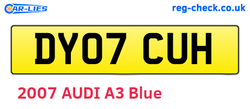 DY07CUH are the vehicle registration plates.
