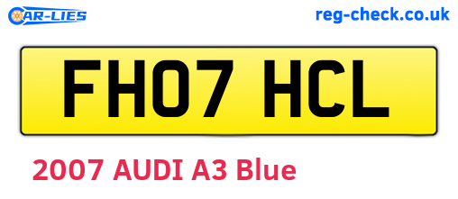 FH07HCL are the vehicle registration plates.