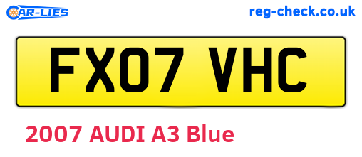FX07VHC are the vehicle registration plates.
