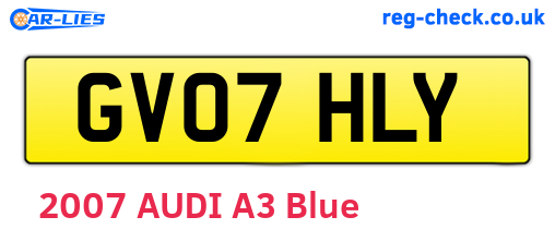GV07HLY are the vehicle registration plates.