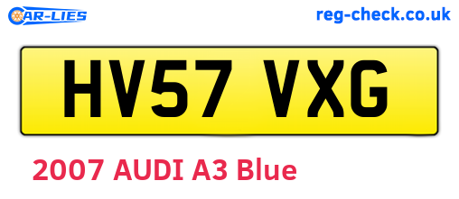 HV57VXG are the vehicle registration plates.