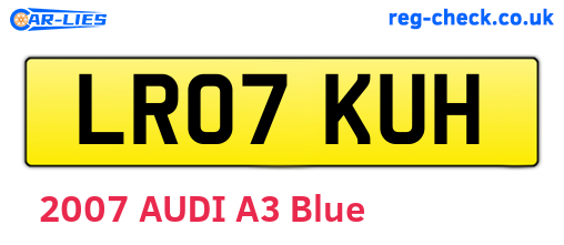 LR07KUH are the vehicle registration plates.