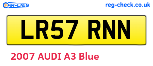 LR57RNN are the vehicle registration plates.