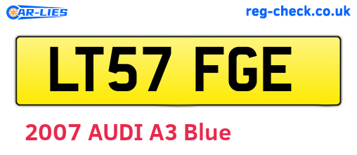 LT57FGE are the vehicle registration plates.