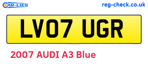 LV07UGR are the vehicle registration plates.