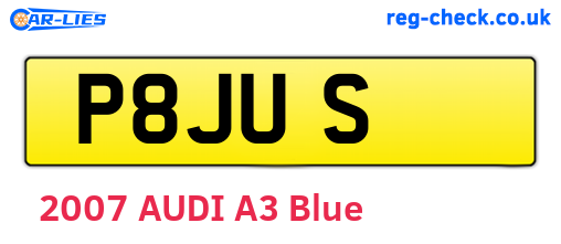 P8JUS are the vehicle registration plates.