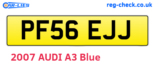 PF56EJJ are the vehicle registration plates.