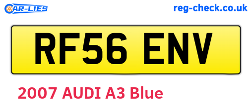 RF56ENV are the vehicle registration plates.