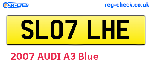 SL07LHE are the vehicle registration plates.