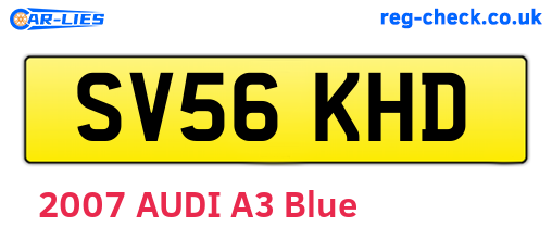 SV56KHD are the vehicle registration plates.