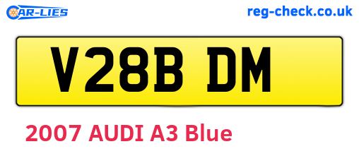 V28BDM are the vehicle registration plates.