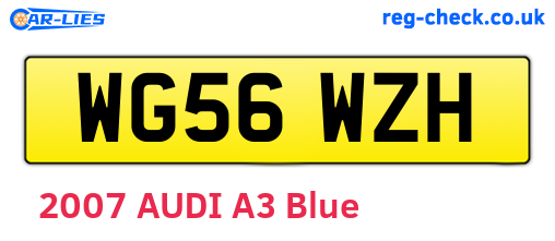 WG56WZH are the vehicle registration plates.