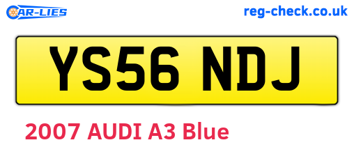 YS56NDJ are the vehicle registration plates.