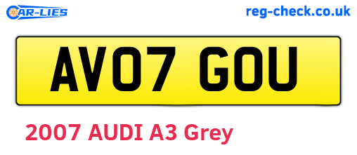 AV07GOU are the vehicle registration plates.