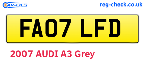 FA07LFD are the vehicle registration plates.