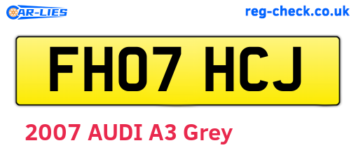 FH07HCJ are the vehicle registration plates.