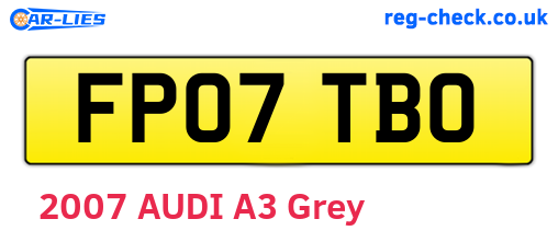 FP07TBO are the vehicle registration plates.