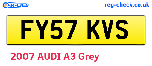 FY57KVS are the vehicle registration plates.