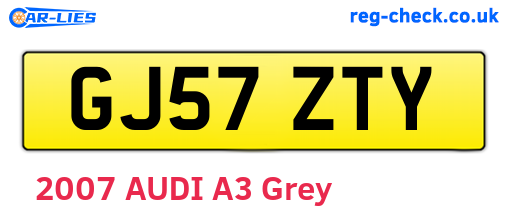 GJ57ZTY are the vehicle registration plates.