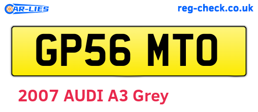 GP56MTO are the vehicle registration plates.