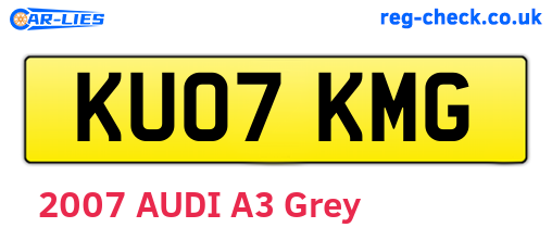 KU07KMG are the vehicle registration plates.