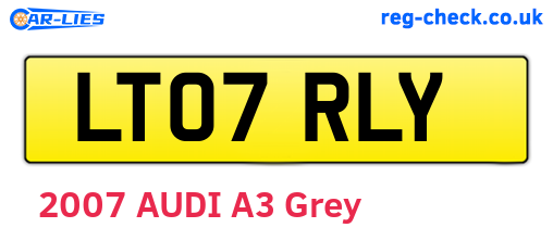 LT07RLY are the vehicle registration plates.