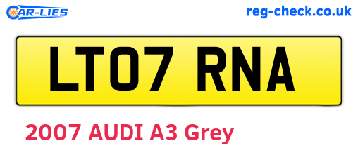 LT07RNA are the vehicle registration plates.