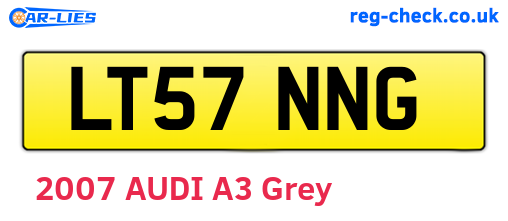 LT57NNG are the vehicle registration plates.