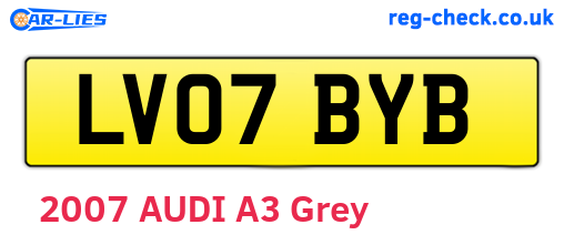 LV07BYB are the vehicle registration plates.