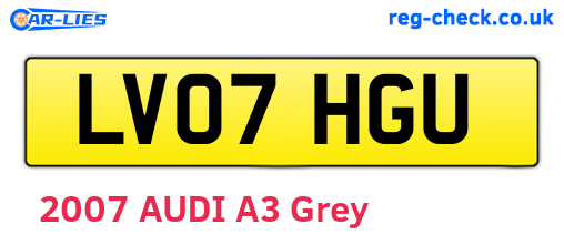 LV07HGU are the vehicle registration plates.